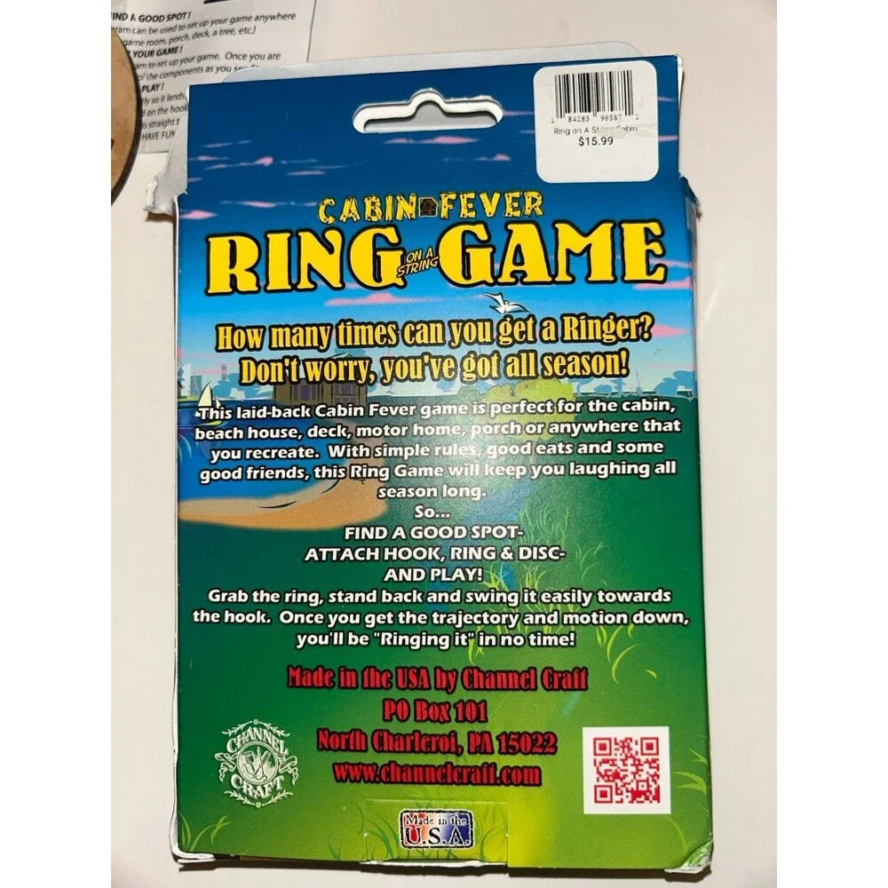 Cabin Fever Ring On A String Game Open Box